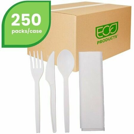 WNA-COMET Cutlery Kit, Plant Starch, 7inL, Natural White, 250PK WNAEPS005